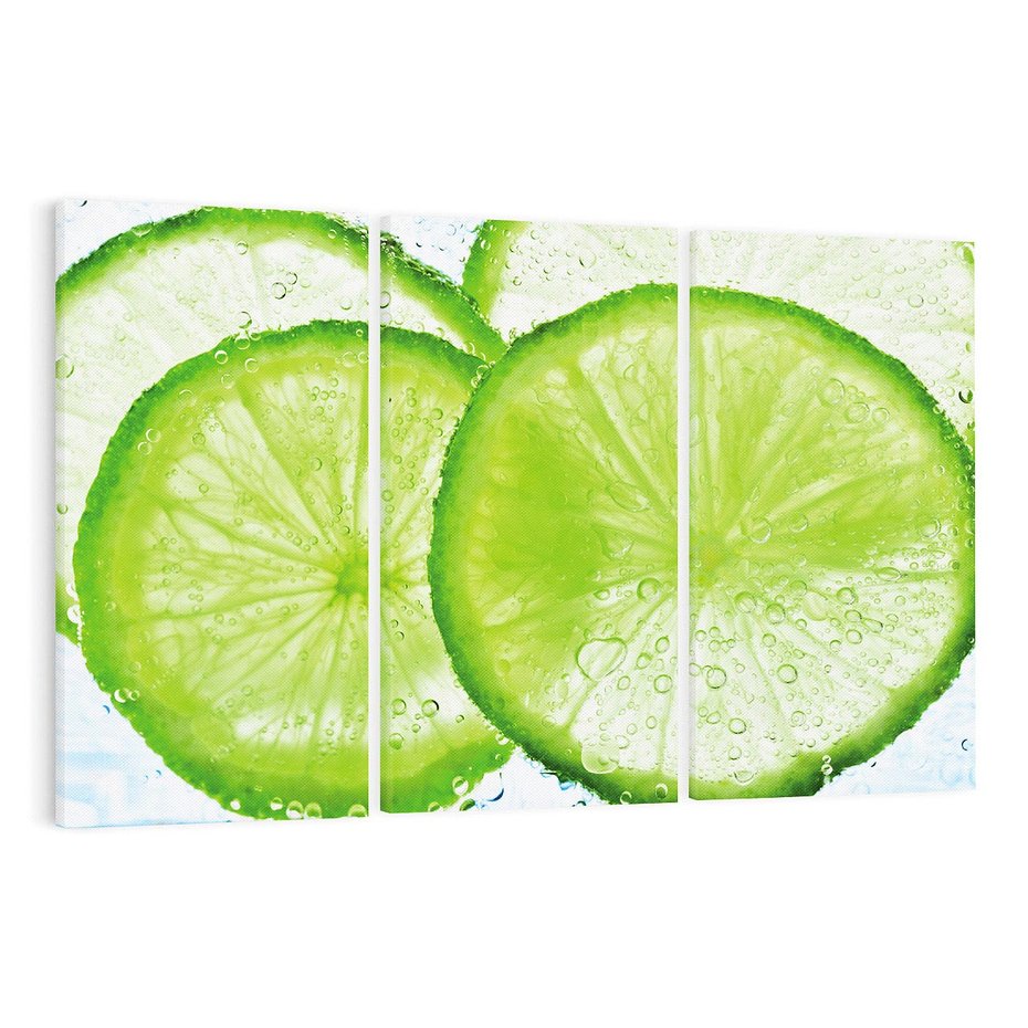 Obraz na płótnie 120x80 - Soczyste limonki - limonki, owoce