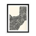 Plakat w ramie 50x70 - Migoczące Kontury - boho plakat, rycina - rama czarna