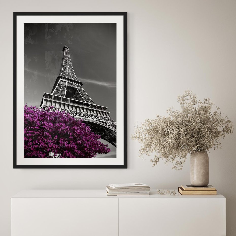 Plakat bez ramy 21x30 - Urok Eiffla w Paryżu - Eiffla, Paryż