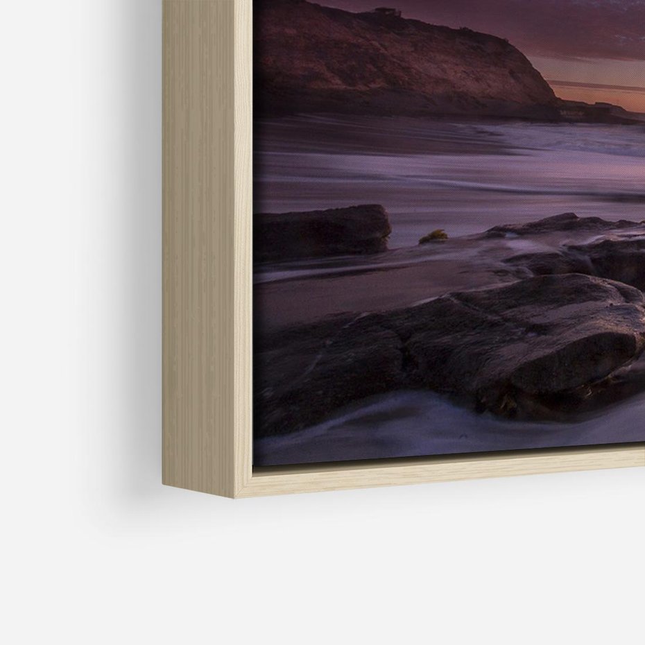 Obraz w ramie 120x80 - Spojrzenie w głąb duszy - zachód słońca, zmierzch - rama drewno