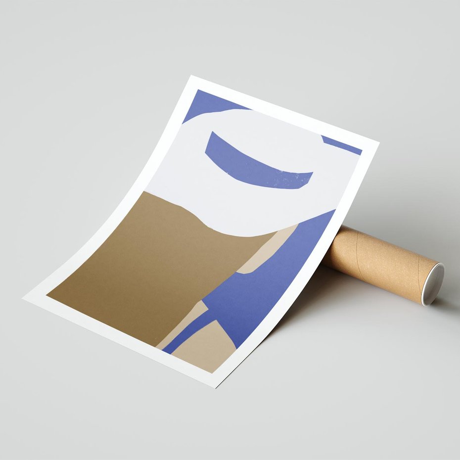 Plakat bez ramy 30x40 - Kobiecy Wiatr - plakat retro, kobieta w kapeluszu