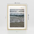 Plakat w ramie 30x40 - Spokojna Plaża - plaża, żwirek - rama drewno