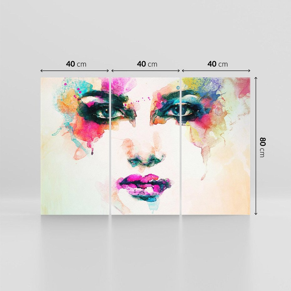 Obraz na płótnie 120x80 - Eteryczna Głębia Dusz - portret twarz kobiety, wyraziste oczy