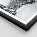 Plakat w ramie 30x40 - Magia Zimy na Obrazie - las, zima - rama czarna