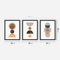 Zestaw obrazy w ramie 30x40 galeria - Geometryczne, nowoczesne - rama czarna