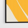 Obraz w ramie 50x70 - Migocące Formy - abstrakcyjny minimalistyczny obraz, żółta papryczka - rama czarna