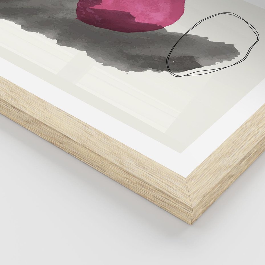 Plakat w ramie 30x40 - Bezczasowe Rytmy - abstrakcyjne nieregularne plamy, czarny - rama drewno