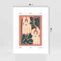 Plakat bez ramy 30x40 - Migotliwe Echa - kwiaty, nowoczesna abstrakcja