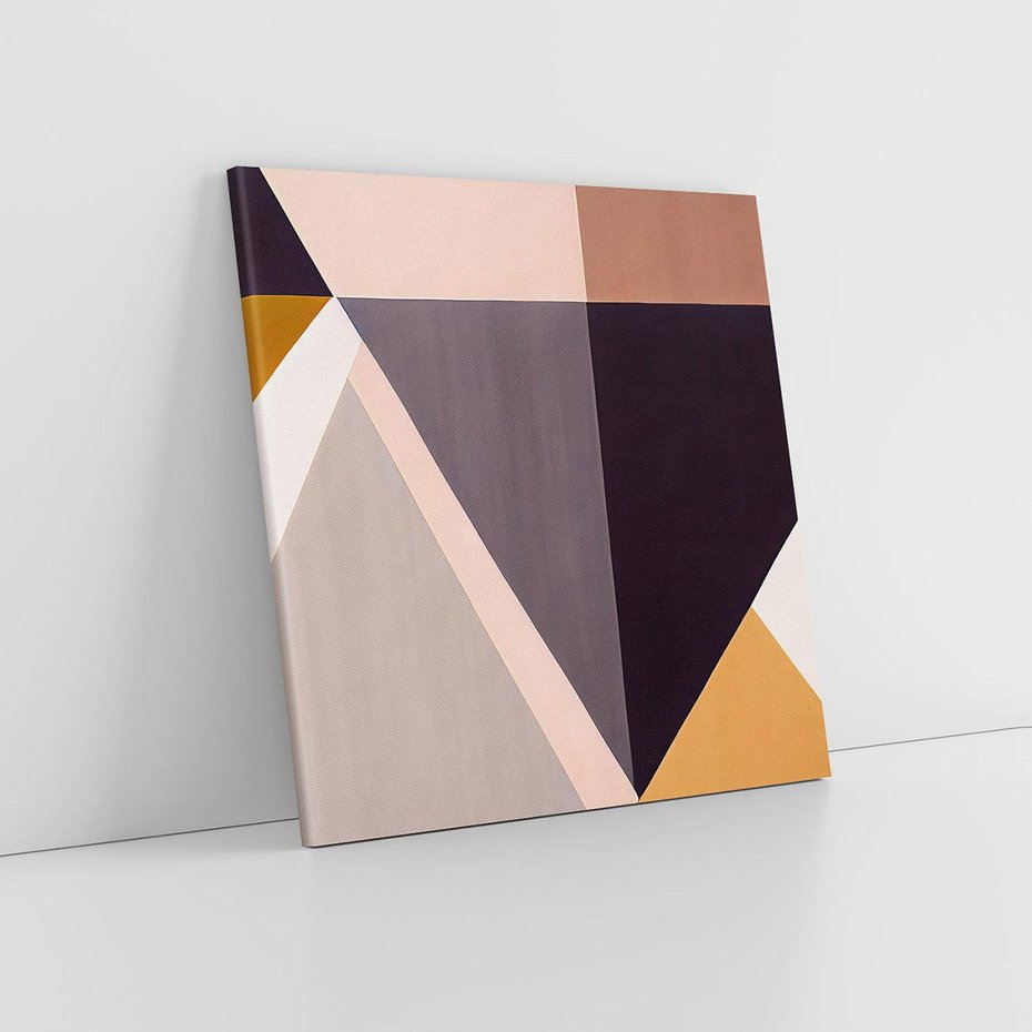 Obraz na płótnie 60x60 - Trójkąty Wnętrz - abstrakcja, geometryczne kształty