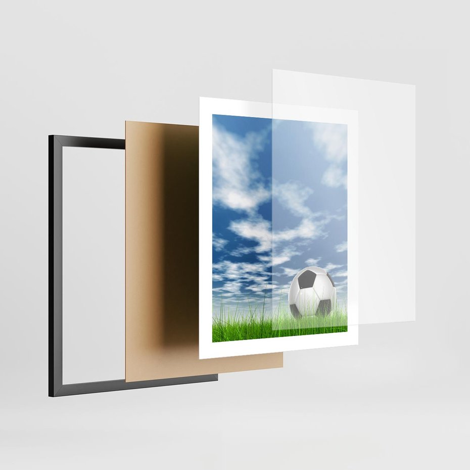 Plakat w ramie 40x50 - Piłkarska Pasja - piłka, nożna - rama czarna