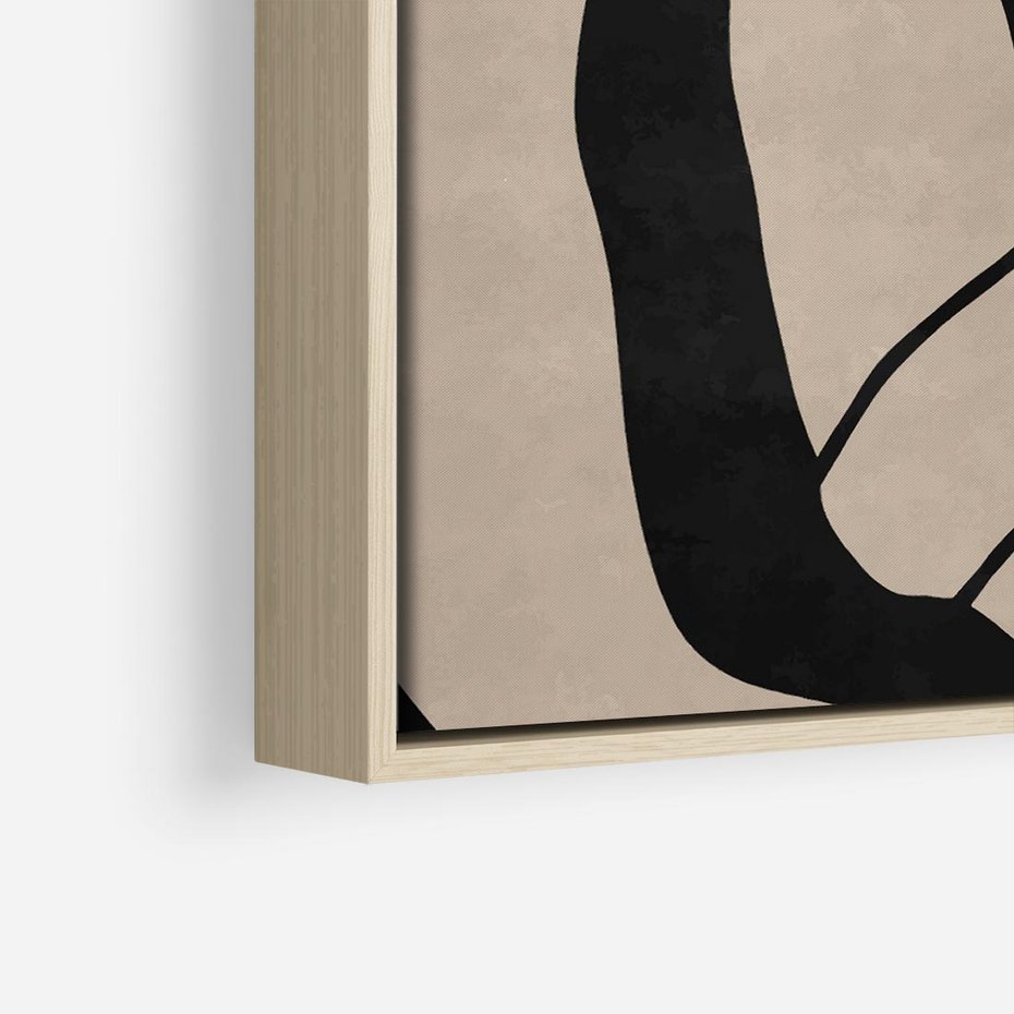 Obraz w ramie 80x80 - Obce Wariacje - abstrakcyjne linie, mroczny plakat - rama drewno