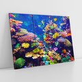Obraz na płótnie 120x80 - Podwodne Zaczarowanie - kolorowa rafa koralowa, ukwiały