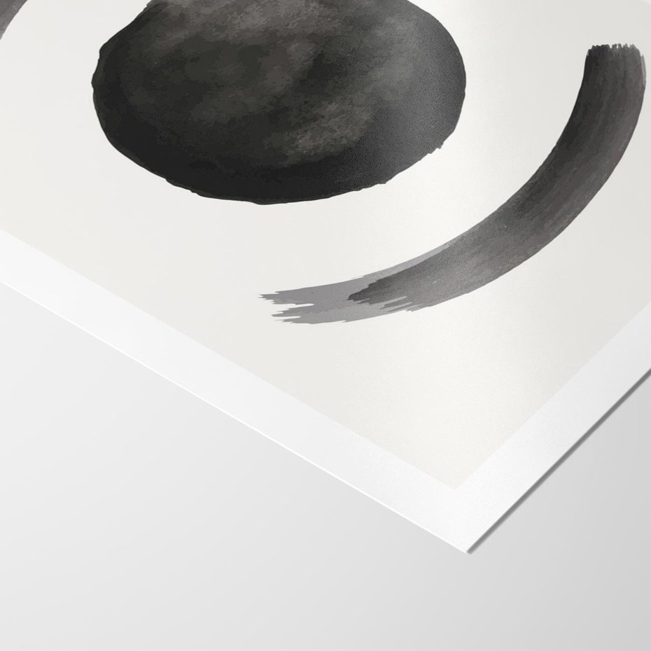 Plakat bez ramy 30x40 - Bezczasowe Echo - abstrakcyjne plamy okręgi, akwarelowe