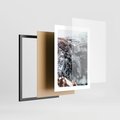 Plakat w ramie 30x40 - Góry w Białym Uroku: Zimowa Sceneria - górski krajobraz, zima - rama czarna