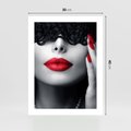 Plakat bez ramy 30x40 - Piękno usta i szminka - usta, szminka