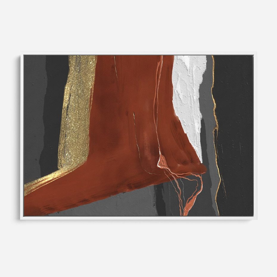 Obraz w ramie 100x70 - Abstrakcyjna impresja - abstrakcja, nowoczesny - rama biała