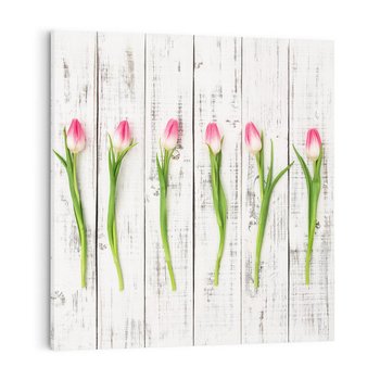 Obraz na płótnie 40x40 - Kwintesencja Piękna - kwiaty, tulipany
