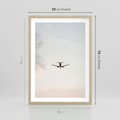 Plakat w ramie 50x70 - W Powietrzu: Samolot na Niebie - samolot w przestworzach, samolot na niebie - rama drewno