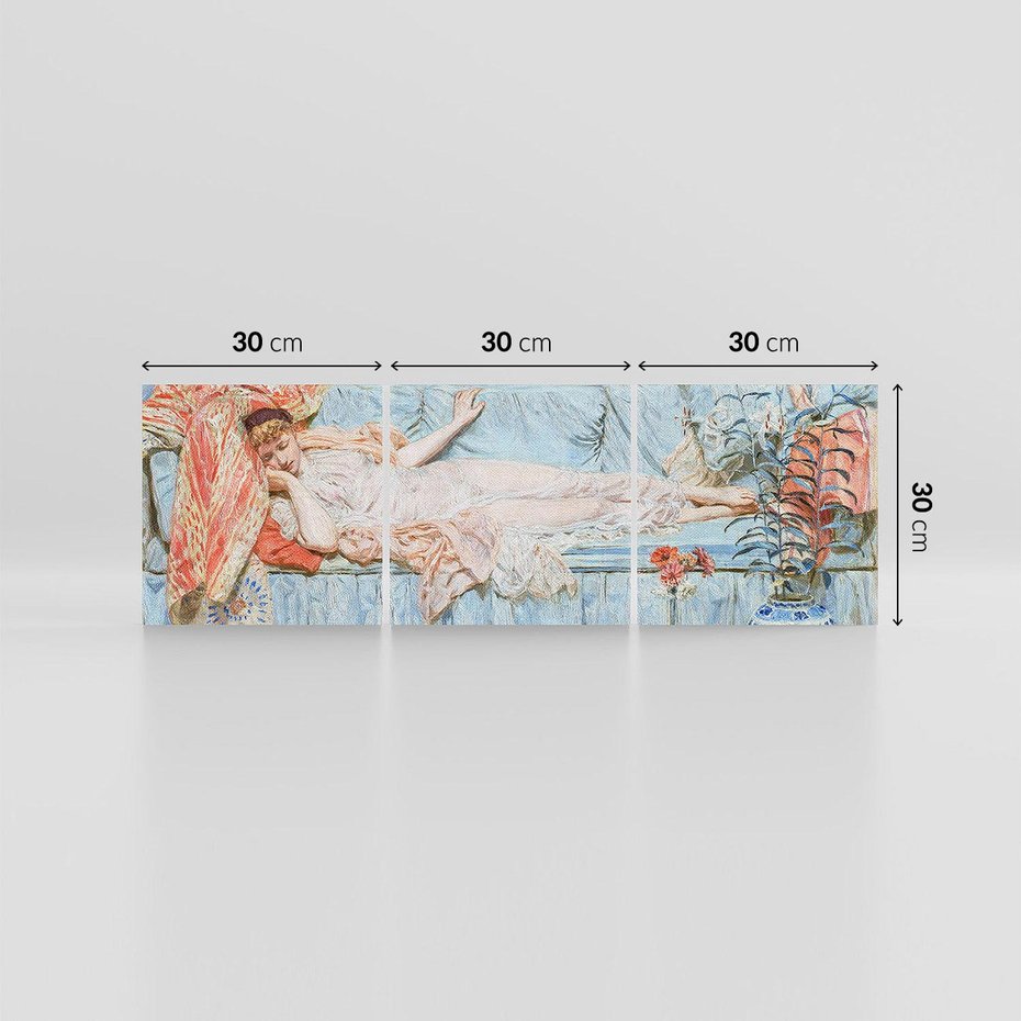 Obraz na płótnie 90x30 - "Lilie" (1866) Albert Joseph Moore - reprodukcja, obraz na płótnie