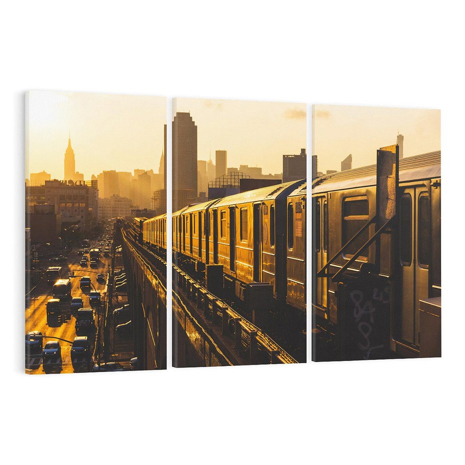 Obraz na płótnie 120x80 - Podróż Podziemna: Pociąg i Metro - pociąg, metro