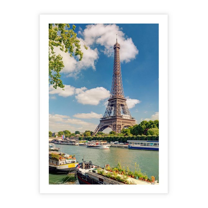 Plakat bez ramy 21x30 - Paryżska ikona Francji - wieża Eiffla, Paryż