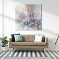 Obraz na płótnie 50x50 - Efemeryczne Kwitnienie Drzew - akwarela, rozmyte pastelowe tłó