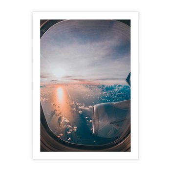 Plakat bez ramy 21x30 - Widok z Góry - fotografia, zdjecie z okna samolotu
