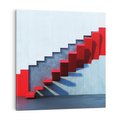 Obraz na płótnie 60x60 - Schody w abstrakcyjnej podróży - schody, abstrakcja