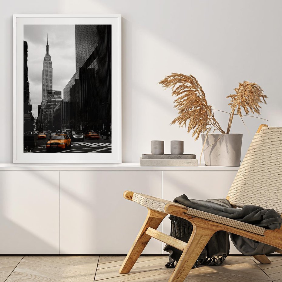 Plakat bez ramy 40x50 - Nowy York, taksówka w ruchu - Nowy York, taksówka