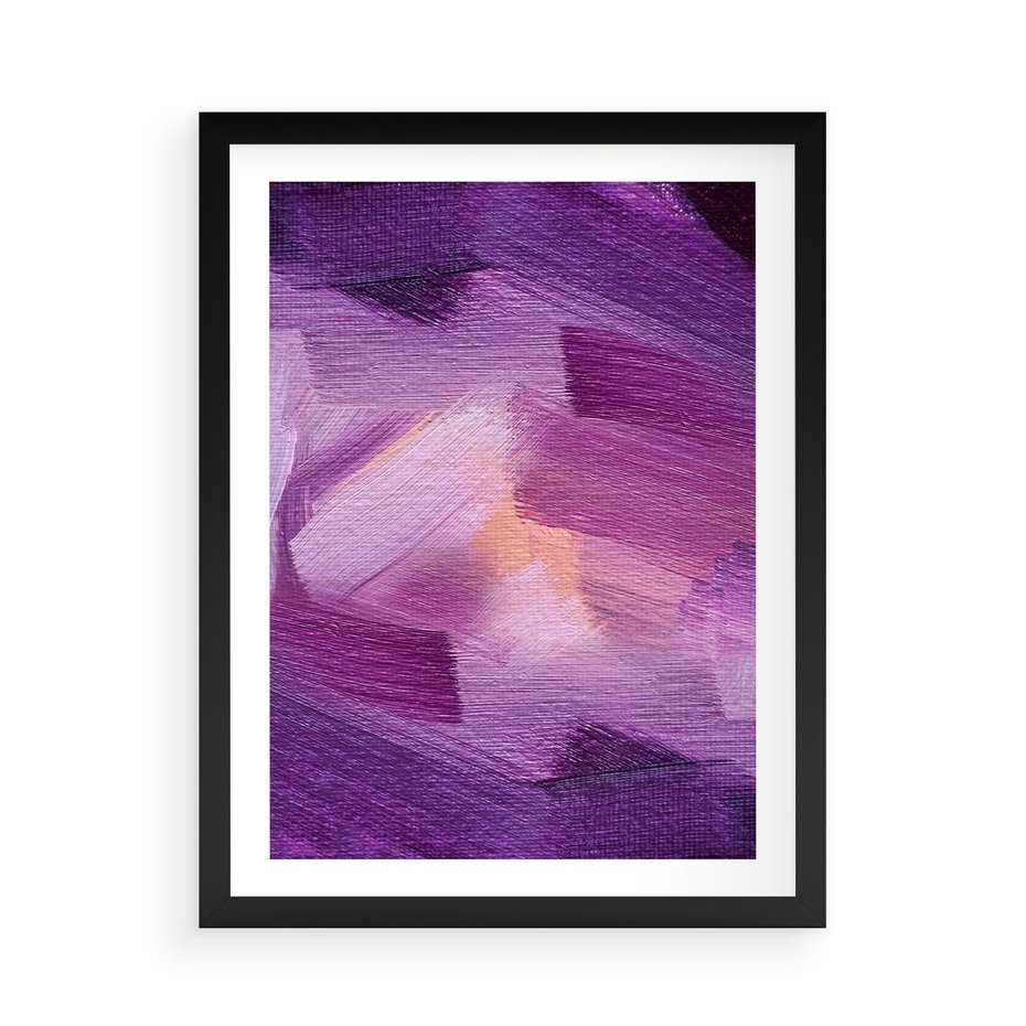 Plakat w ramie 50x70 - Abstrakcyjna gra kolorów - abstrakcja, akwarela - rama czarna