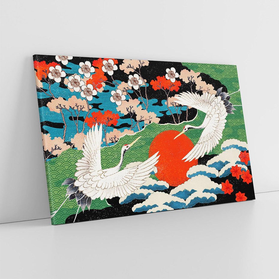 Obraz na płótnie 70x50 - Wibracje emocji - sztuka japońska, wyraziste kolory