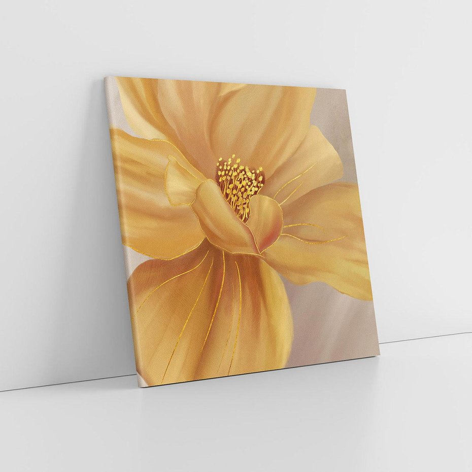 Obraz na płótnie 30x30 - Kwiaty malowane olejem - eksplozja kolorów - kwiaty, malowane