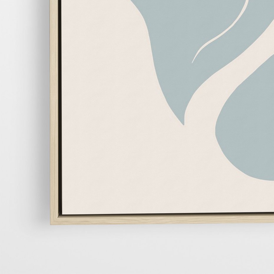 Obraz w ramie 50x70 - Kwiaty Pasteli - kwiaty, nowoczesne i minimalistyczne - rama drewno