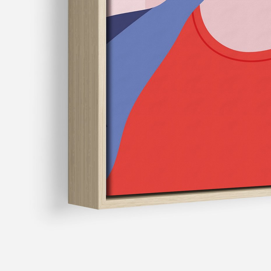 Obraz w ramie 80x120 - Kobieca Ekspresja - nowoczesny plakat, styl retro - rama drewno