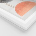 Plakat w ramie 50x70 - Sztuka Abstrakcji - minimalistyczny boho obraz, abstrakcyjny - rama biała