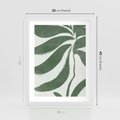 Plakat w ramie 30x40 - Zieleń Wewnętrznego Spokoju - zielony plakat, roślinne inspiracje - rama biała