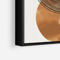 Obraz w ramie 50x50 - Taniec Okręgów - boho obraz, geometria - rama czarna