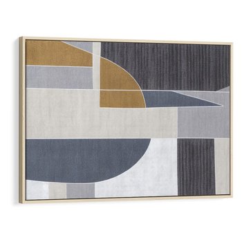 Obraz w ramie 120x80 - Odbicie wschodzącego jutra - graficzne kształty, geometria - rama drewno