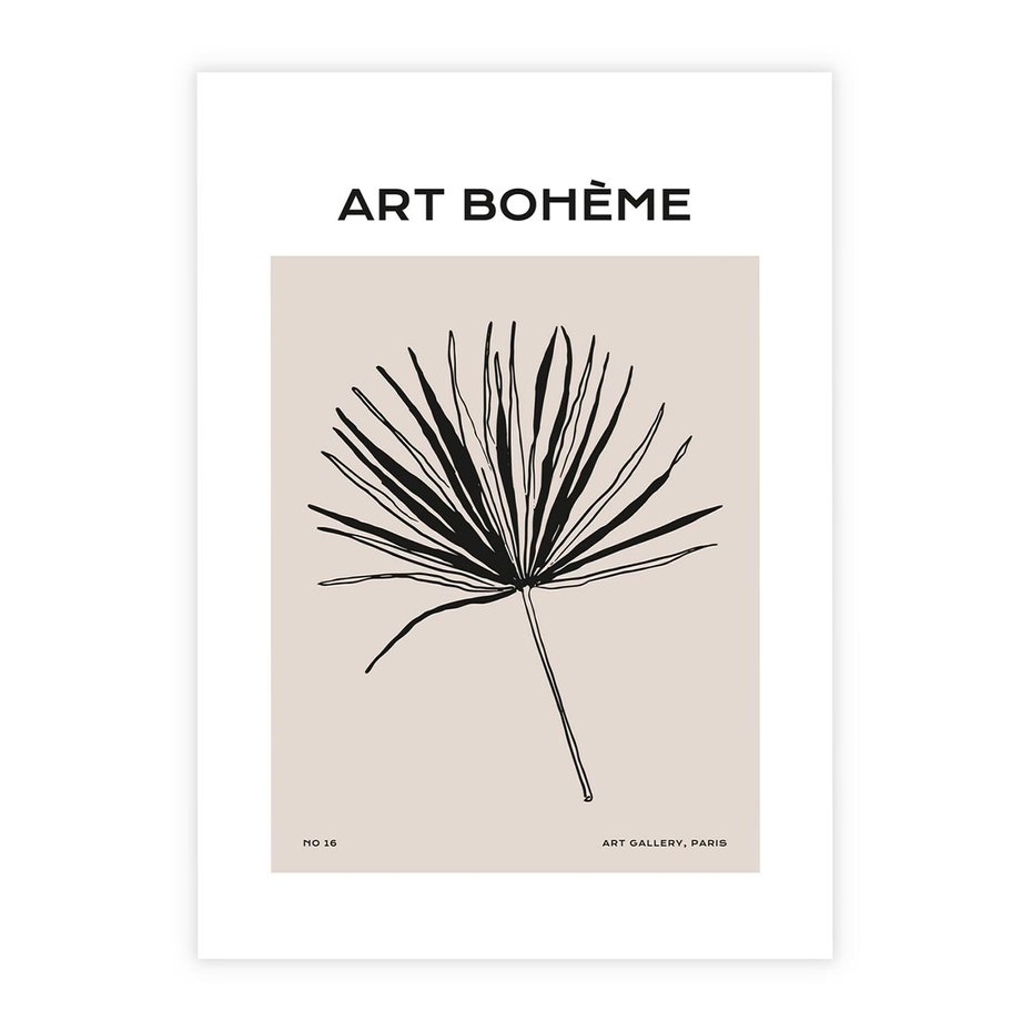 Plakat bez ramy 21x30 - Rozkwitające Boho Kształty - boho sztuka, plakat