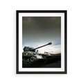 Plakat w ramie 40x50 - Siła i determinacja: czołgi wojenne - czołgi, wojna - rama czarna