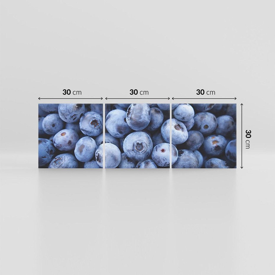 Obraz na płótnie 90x30 - Borówki Leśna Harmonia - borówki, owoce