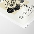 Plakat bez ramy 30x40 - Podróż linii kwiatowego czasu - kwiaty, typografia