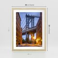 Plakat w ramie 40x50 - Most w mieście - most, miasto - rama drewno
