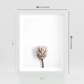 Plakat w ramie 40x50 - Suszona Roślina na Białym Tle - minimalizm, suszona roślina - rama biała