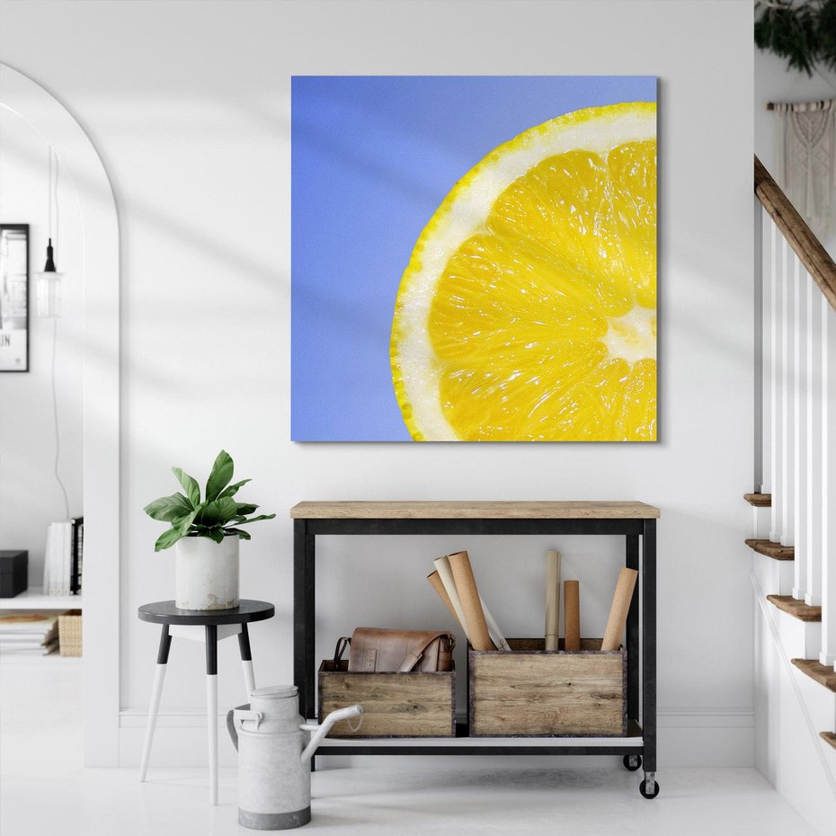 Obraz na płótnie 60x60 - Cytryna Żywa Energia - cytryna, owoce