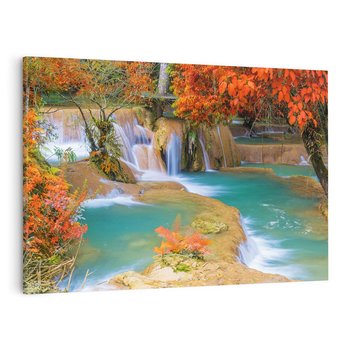 Obraz na płótnie 100x70 - Urok laotańskiego wodospadu - Laos, Azja