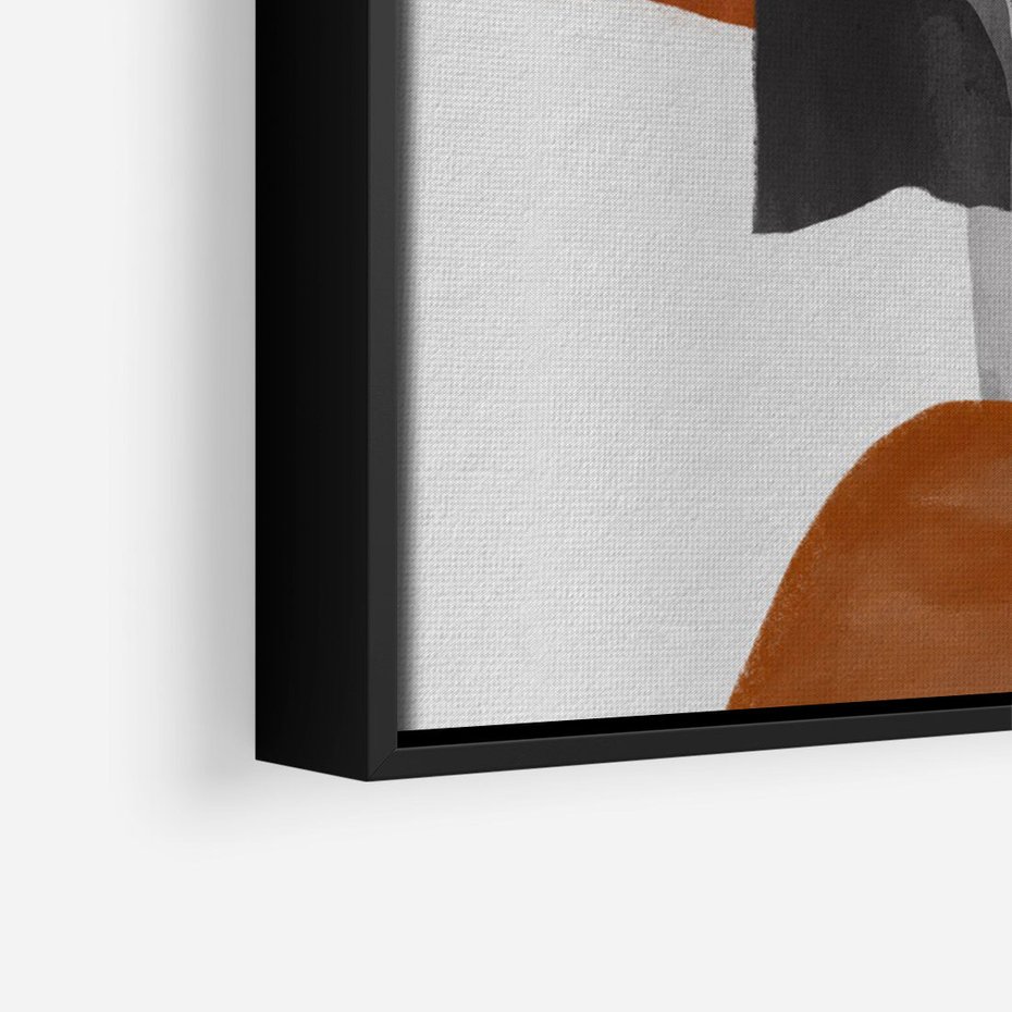 Obraz w ramie 50x70 - Nowoczesna geometria - nowoczesny, geometryczny - rama czarna