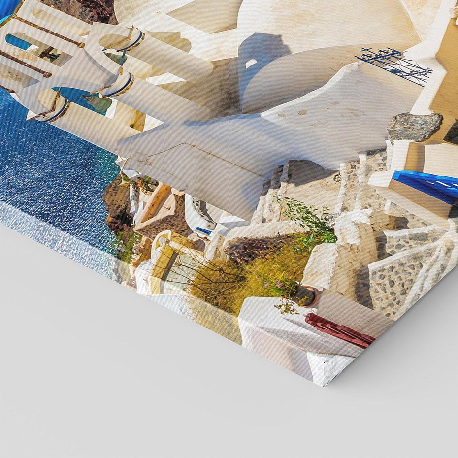 Obraz na płótnie 80x120 - Urokliwy widok na Santorini - Santorini, widok