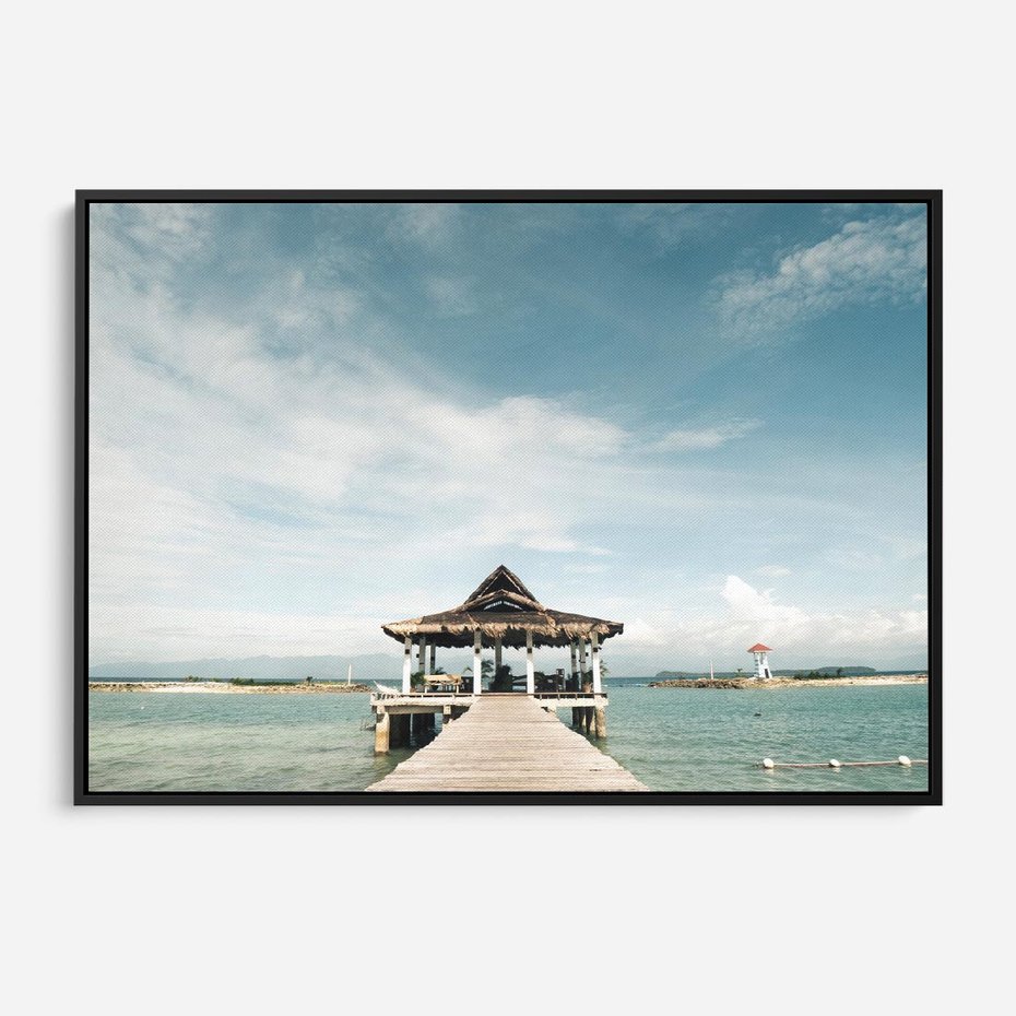 Obraz w ramie 100x70 - Magia Morza i Piękno Plaży - Hawaje, morze - rama czarna