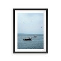 Plakat w ramie 30x40 - Rybacki Urok - morze, kutry rybackie - rama czarna